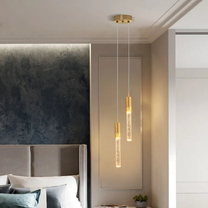 Luxe Lightfall - Lustre en cristal pour espaces contemporains