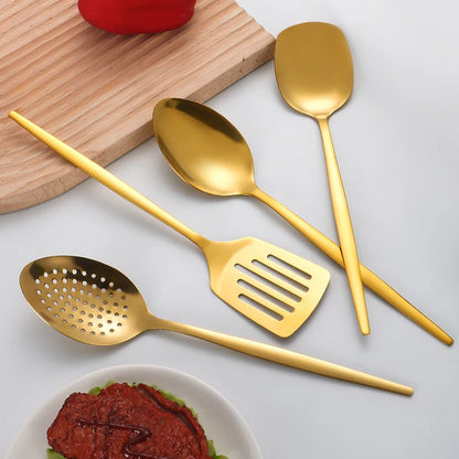 Compañero culinario: juego de utensilios de cocina de acero inoxidable de 7 piezas 