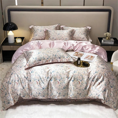 Silk Serenity - 4-Piece Mulberry Luxury Bedding Ensemble