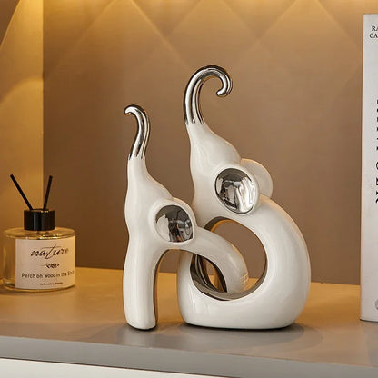 Nordic Grace - Abstract Elephant Statue for Modern Interiors