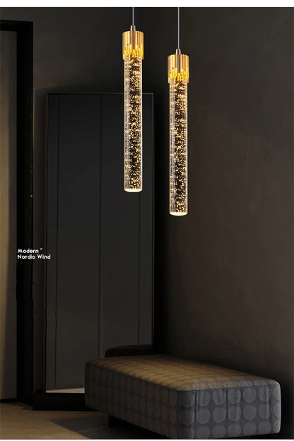 Luxe Lightfall - Lustre en cristal pour espaces contemporains