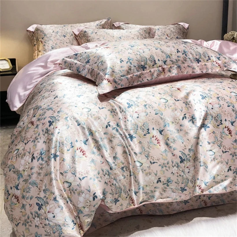 Silk Serenity - 4-Piece Mulberry Luxury Bedding Ensemble