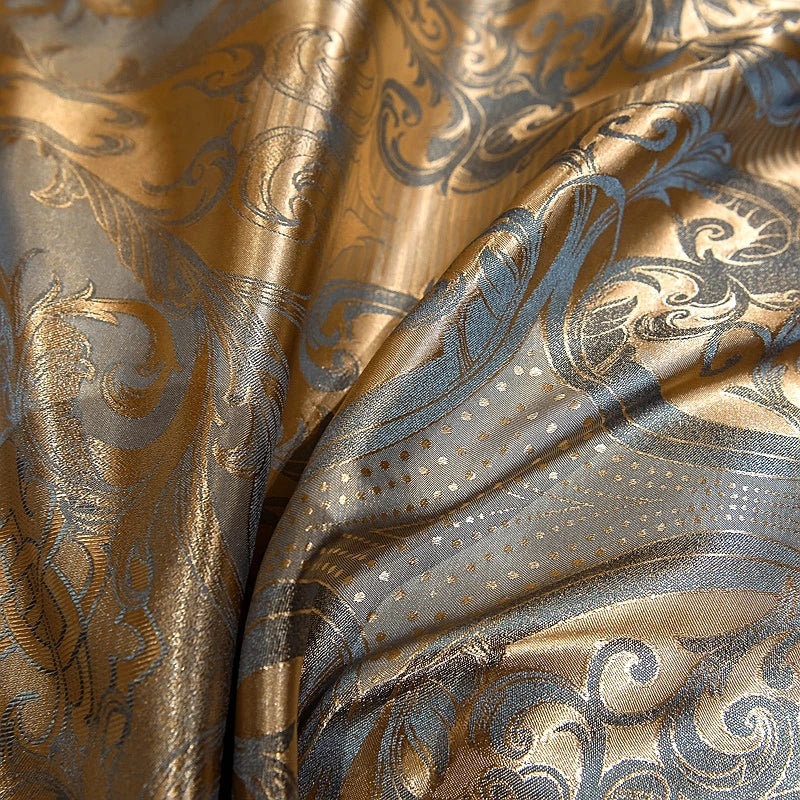 European Elegance Comforter Ensemble - Luxurious Satin Jacquard Bedding