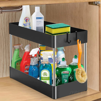 Hideaway Helper - 2-Tier Under Sink Cabinet Rack