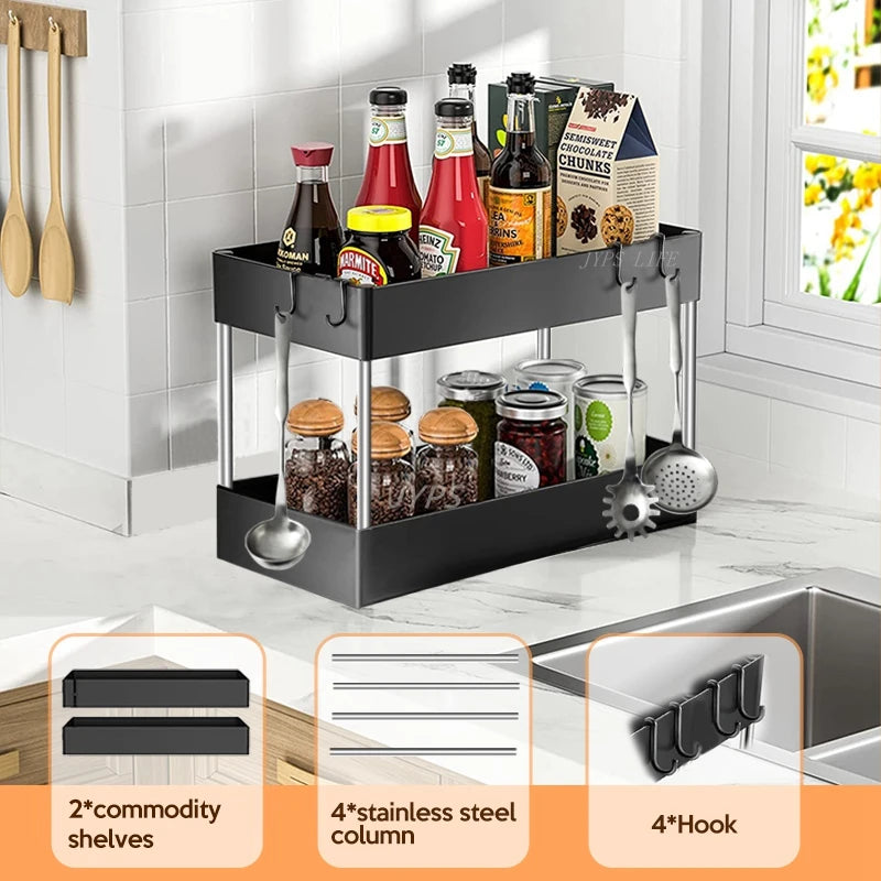 Hideaway Helper - 2-Tier Under Sink Cabinet Rack