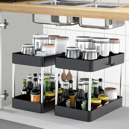 Hideaway Helper - 2-Tier Under Sink Cabinet Rack