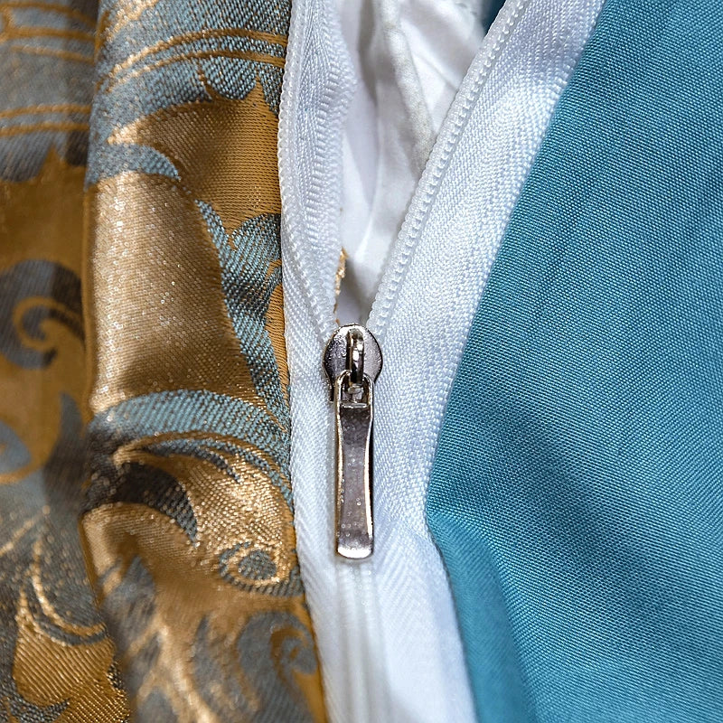 Ensemble de couette élégance européenne - Literie luxueuse en satin jacquard