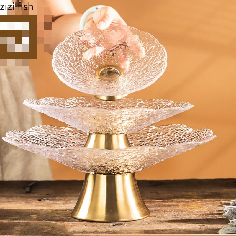 Glass Elegance Ensemble - High-Foot Plates to Dessert Bowls