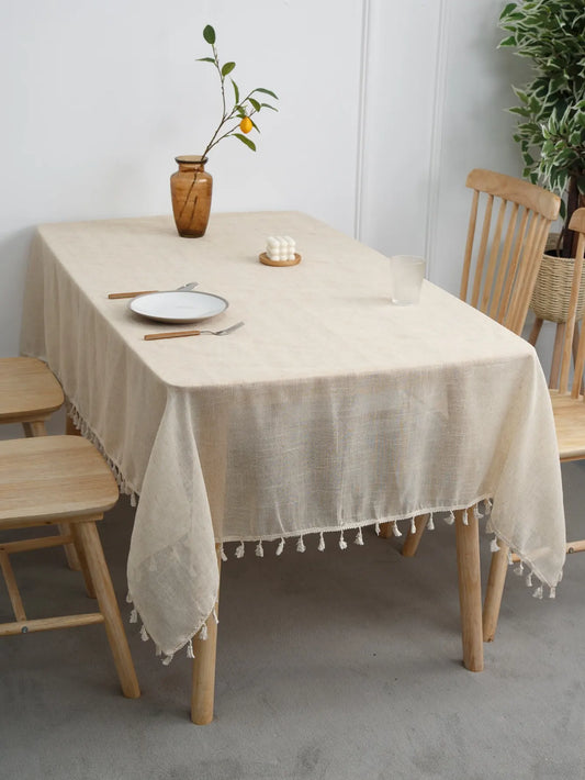 Versatile Elegance - Rectangle Linen Table Cloth for Parties and Dining