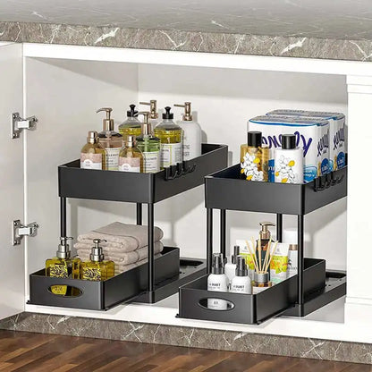 Hideaway Helper - 2-Tier Under Sink Cabinet Rack