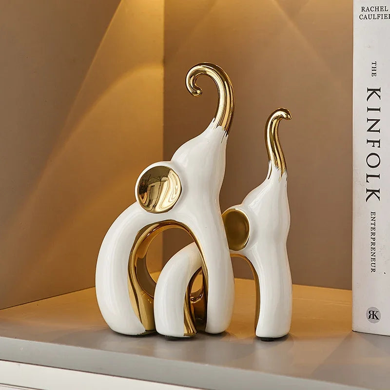 Nordic Grace - Abstract Elephant Statue for Modern Interiors