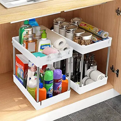 Hideaway Helper - 2-Tier Under Sink Cabinet Rack