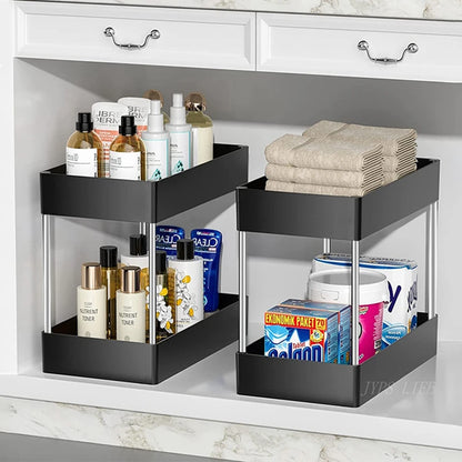 Hideaway Helper - 2-Tier Under Sink Cabinet Rack