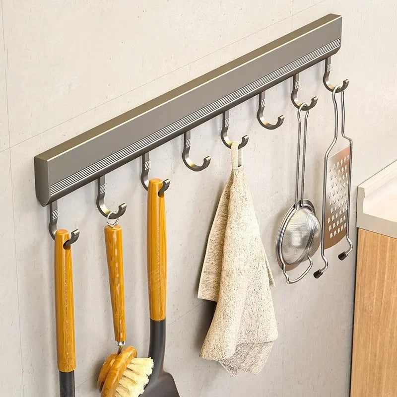 HookLine - Almacenamiento de pared para artículos esenciales de cocina y baño