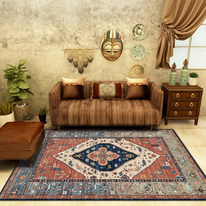 Charme marocain de luxe – Tapis de style américain pour une décoration de salon simple.