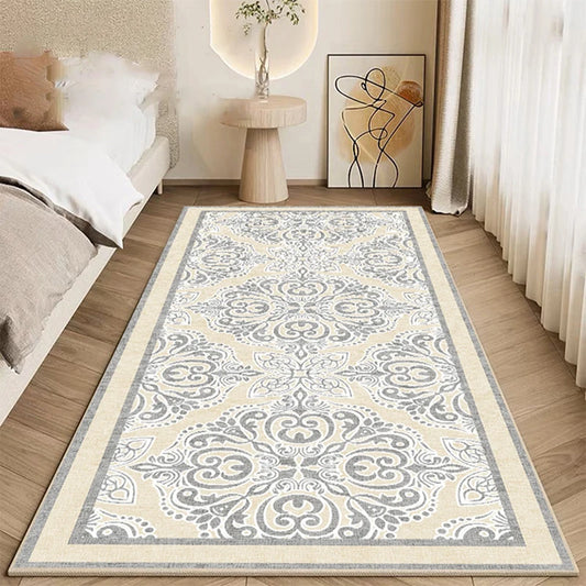 European Elegance - Vintage French Pattern Carpet for Bedroom and Living Room Decor