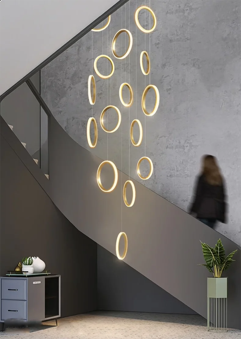 Crystal Cascade - Lustre de plafond LED moderne