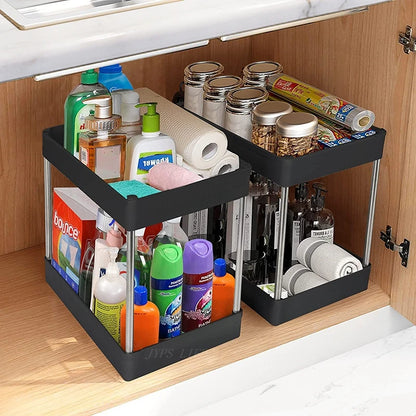 Hideaway Helper - 2-Tier Under Sink Cabinet Rack