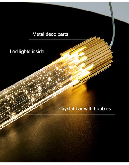 Luxe Lightfall - Lustre en cristal pour espaces contemporains