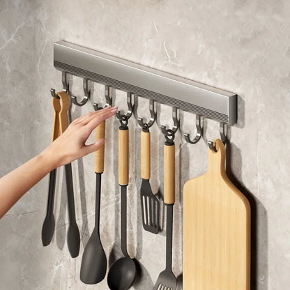 HookLine - Almacenamiento de pared para artículos esenciales de cocina y baño